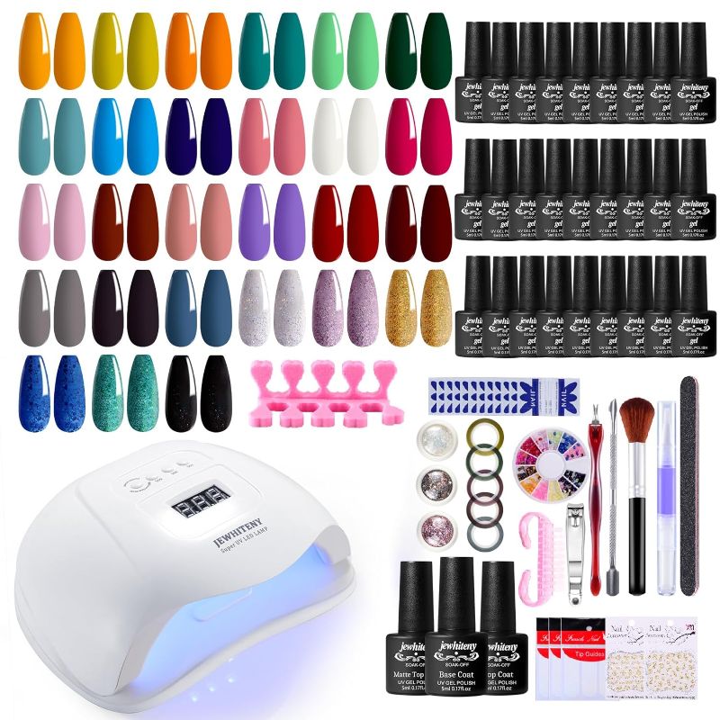 Photo 1 of 27 Colors Gel Nail Polish Kit with U V Light, 120W U V LED Nail Dryer Lamp Curing Gel Nail Polish Set Popular Gel Nail Polish Set DIY at Home, Nail Manicure Tools
