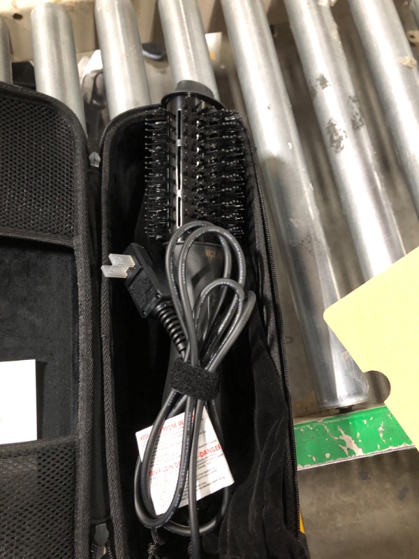 Photo 1 of Dual Voltage Hair Dryer Brush for International Travel, 110V-120V/220V-240V Dual Voltage Hot Air Brush, EU/UK Plug Adapter & Travel Case Included, Europe Travel Essentials for Women
