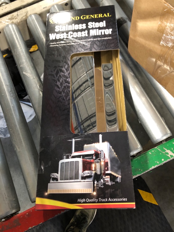 Photo 1 of GG Grand General 33230 Stainless Steel 6 X 16 inches West Coast Built-in Convex Mirror for Trucks, Buses, Utility Vehicles and More
