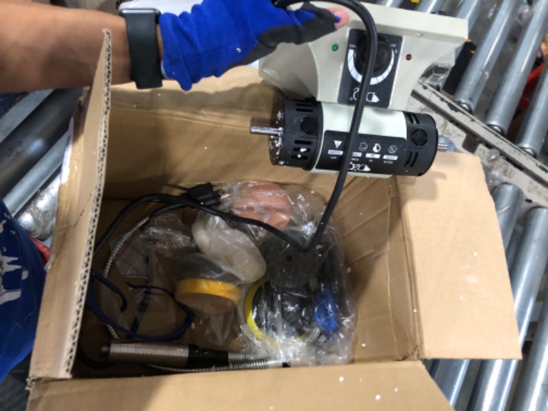 Photo 1 of DZQ Mini Table Saw Jewelry Making Polisher w/Flex Shaft Multifunctional Bench Grinder Sander Buffing Machine Metal Dental Polishing Woodworking Tool 69Pcs Accs 10,000Rpm 750W
