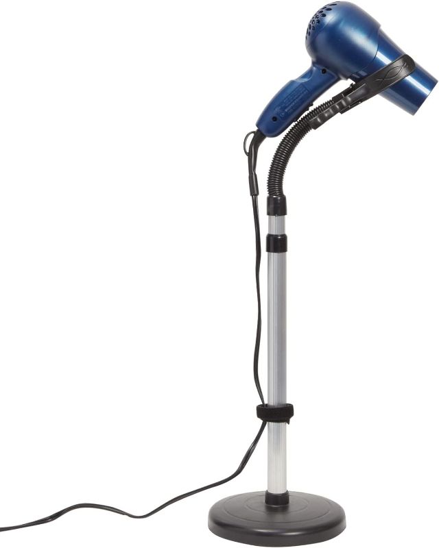 Photo 1 of Adjustable Hands-Free Hair Dryer Stand Holder 360 Degree Rotation, Compatible with Compact Styling Tools
