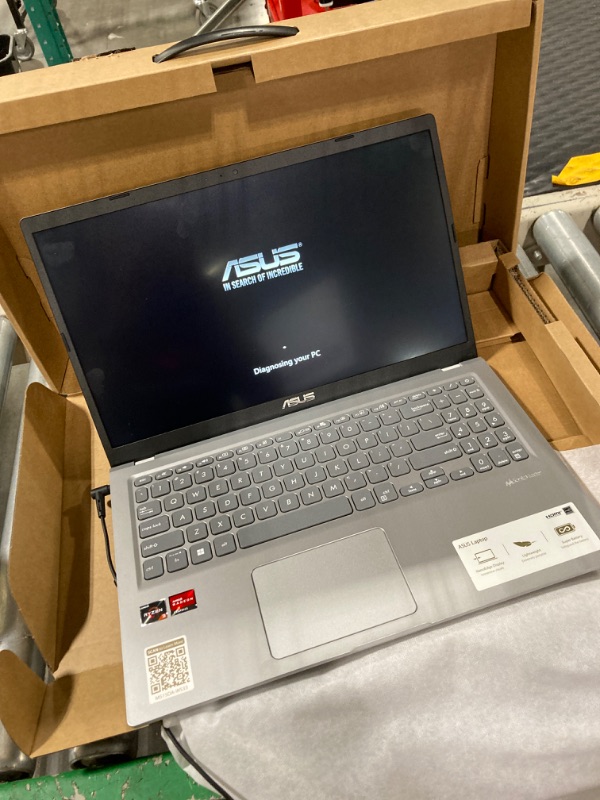 Photo 4 of ASUS Vivobook 15.6” FHD Laptop, AMD Ryzen 3 3250U, 8GB RAM, 128GB SSD, Windows 11 Home in S Mode, Transparent Silver, M515DA-WS33