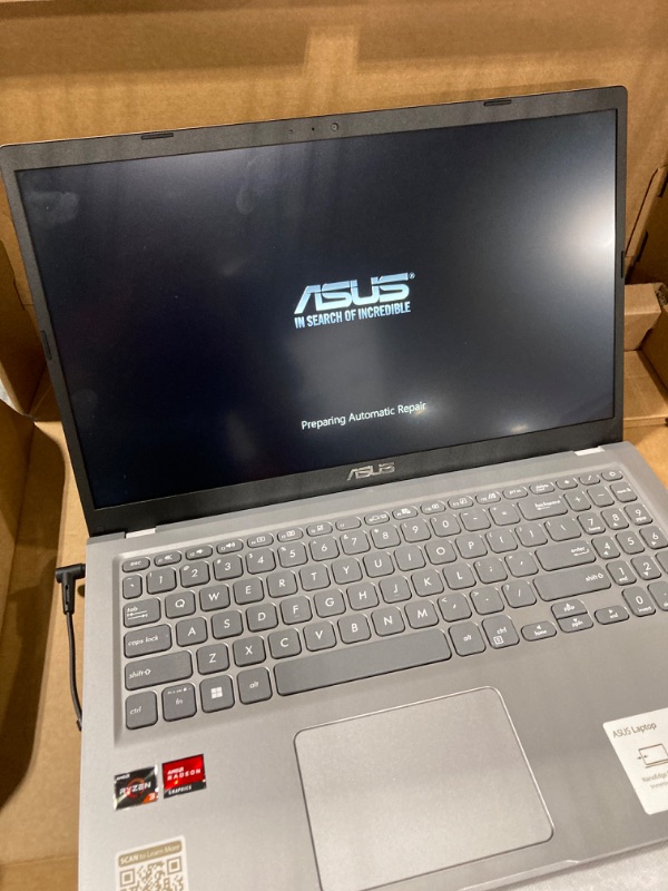 Photo 2 of ASUS Vivobook 15.6” FHD Laptop, AMD Ryzen 3 3250U, 8GB RAM, 128GB SSD, Windows 11 Home in S Mode, Transparent Silver, M515DA-WS33