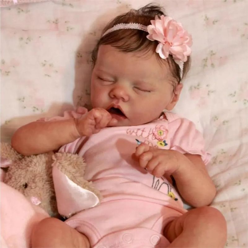 Photo 1 of ***Not Silicone*** Pinky Reborn Baby Dolls Full Body Silicone Doll Girls 18 Inch Realistic Reborn Doll Newborn Babies Toy for Xmas gifts
