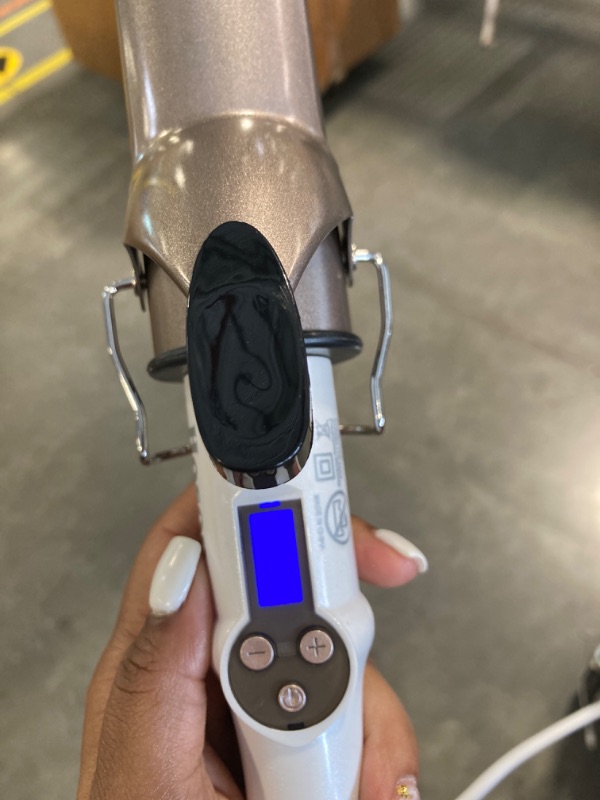 Photo 1 of Hoson 1 3/4 Inch Curling Iron Large Barrel, 1.75 Long Barrel Curling Wand Dual Voltage, Ceramic Tourmaline Coating with LCD Display, Glove Include