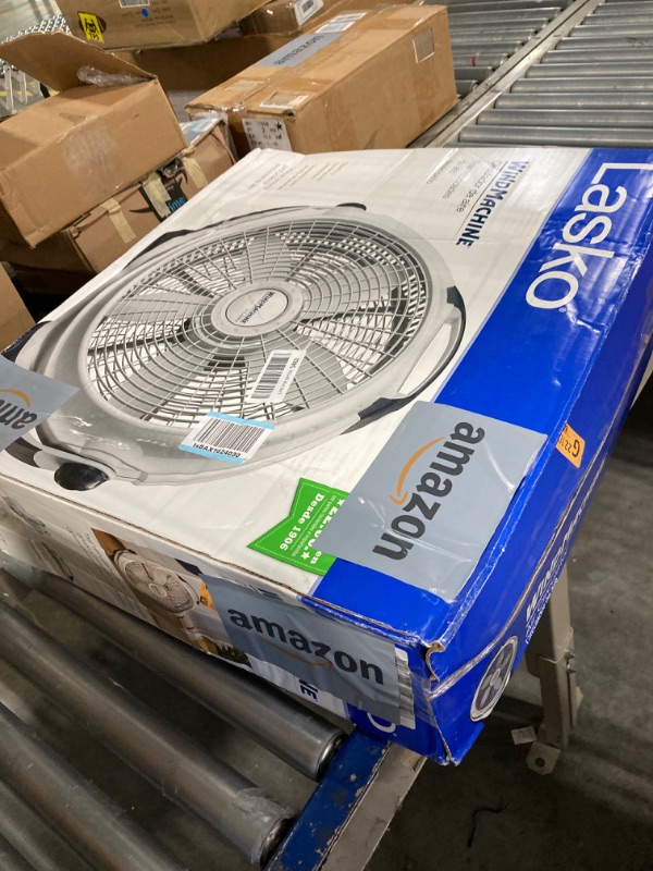 Photo 5 of Lasko Wind Machine Air Circulator Floor Fan, 3 Speeds, Pivoting Head for Large Spaces, 20", Gray, 3300