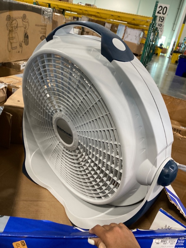 Photo 2 of Lasko Wind Machine Air Circulator Floor Fan, 3 Speeds, Pivoting Head for Large Spaces, 20", Gray, 3300