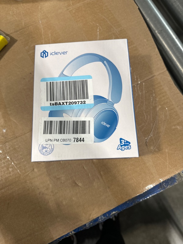 Photo 1 of iClever BTH22 Kids Bluetooth Headphones, 60H Play Time, 74/85 dBA Safe Volume, Bluetooth 5.4, USB C, Over Ear Kids Headphones Wireless with Mic AUX Cord for iPad/Tablet/Travel/School, Blue