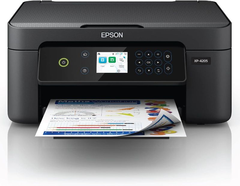 Photo 1 of *** NOT FUNCTIONAL**** SELLING AS PARTS***
Epson Expression Home XP-4205 Wireless Color All-in-One Inkjet Printer, Black - Print Copy Scan - 2.4" Color LCD, 10.0 ppm, 5760 x 1440 dpi, Auto 2-Sided Printing, Voice Activated
