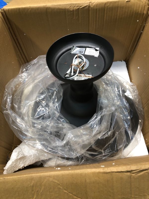 Photo 1 of ****USED*** 
WESTINGHOUSE LIGHTING 6112900 WATTS CREEK 11 INCH RUSTIC/ARTS & CRAFTS ONE-LIGHT OUTDOOR SEMI FLUSH MOUNT CEILING LIGHT, DARK SKY FRIENDLY, TEXTURED BLACK FINISH 