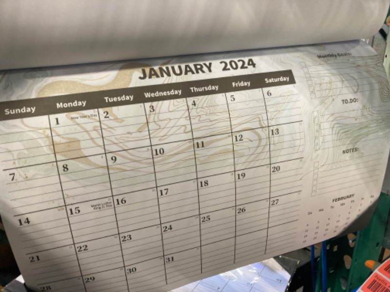 Photo 2 of  2 pack Desk Calendar-Calendar 2024-2025-18 Months-January 2024-June 2025,Desk Calendar 2024 with to-do List,Thick Paper,2024 Calendar 17" x 12" For Planning Use for Home or Office.