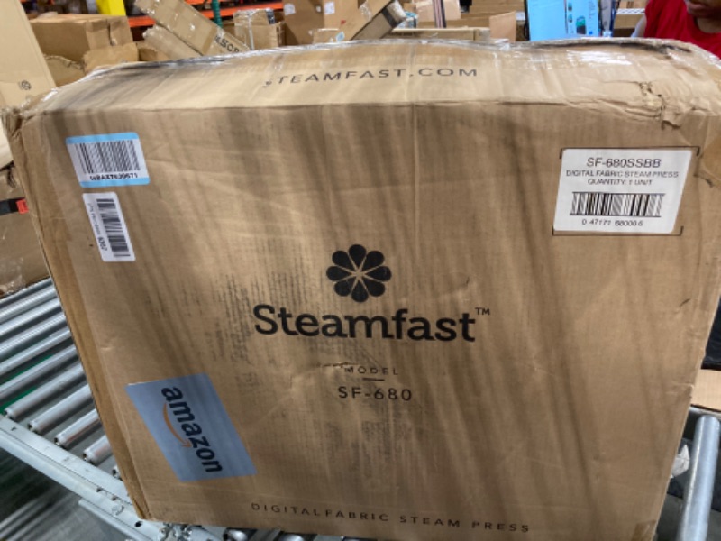 Photo 1 of **FOR PARTS**Steamfast SF-680 Digital Steam Press with Multiple Fabric Settings and Steam Burst Function,Stainless/Black
