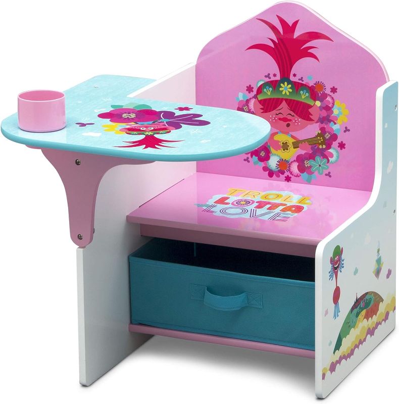 Photo 1 of Delta Children Chair Desk with Storage Bin, Trolls World Tour