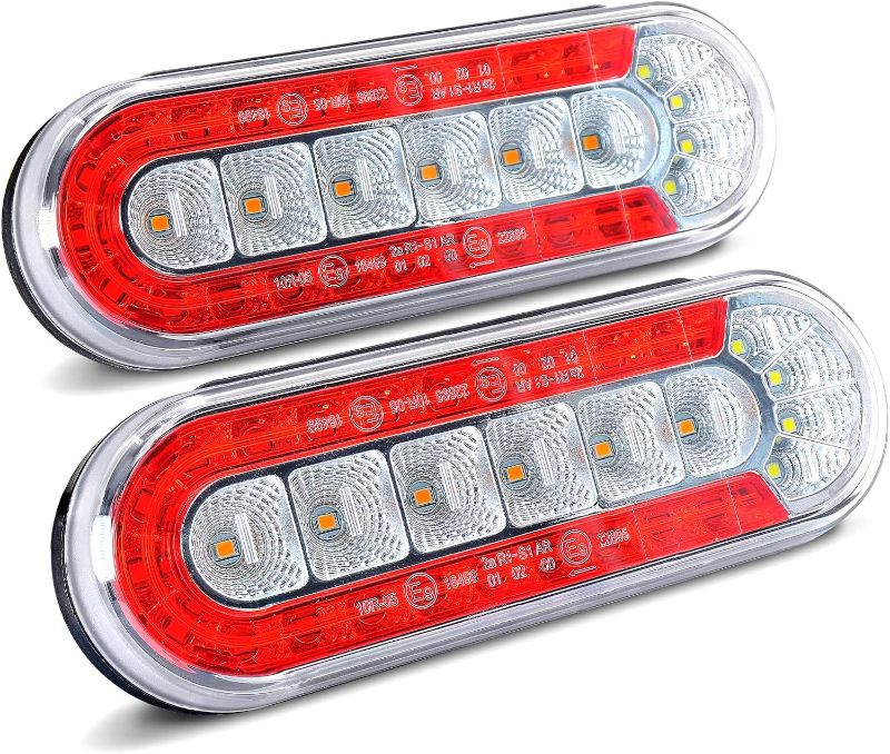 Photo 1 of Agrieyes 6 Inch Oval Trailer Lights, Submersible Boat Trailer Light, with Brake, Turning Signal, Reverse Light, Backup Light, DOT Compliant