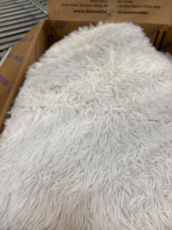 Photo 1 of Ophanie Machine Washable 6 x 9 Rugs for Living Room,White,Large Fluffy Fuzzy Plush Shag Comfy Soft,Non-Slip Indoor Floor Carpet,for Kids Boys Girls Dorm?Room,Bedroom,Playroom?Home Decor Aesthetic White 6x9 Feet