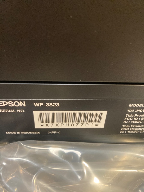 Photo 1 of Epson Workforce Pro WF-3823 Wireless All-in-One Printer with Auto 2-Sided Printing, 35-Page ADF, 250-Sheet Paper Tray and 2.7" Color Touchscreen, Black