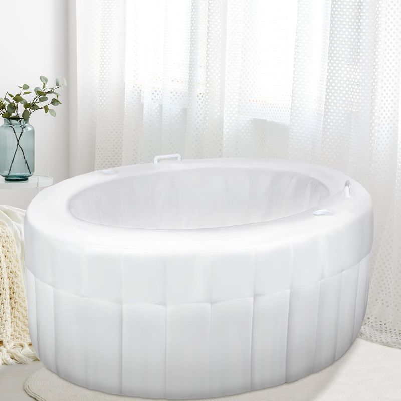 Photo 1 of 1 Set Birth Pool with Liner Including 1 Inflatable Home Birthing Pool 1 Liner Birthing Tub White Water Birth Tub for Labor Expectant Mothers Doula Midwife Supplies 65" L x 55" W x 26" H