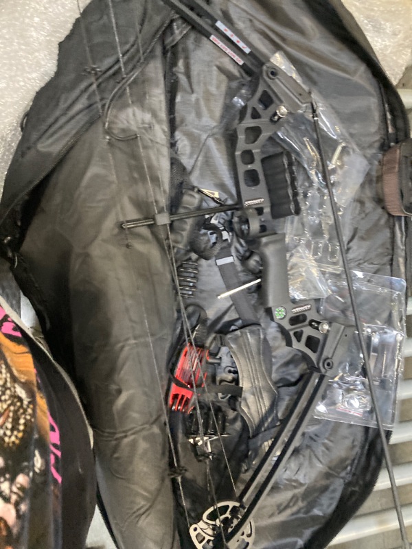 Photo 1 of Archery Compound Bow Set 20-70 LBS, Draw Length 24"-30", up to IBO 320 fps, Hunting Compound Bow with All Accessories for Archery Hunting Target Shooting Practice Black Left-Handed