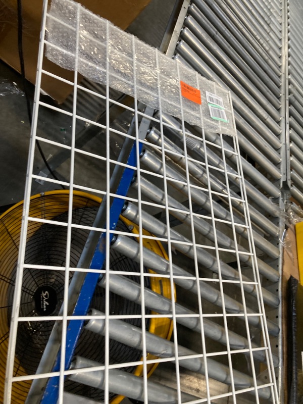 Photo 1 of 2' x 4' White Wire Grid Panel - 3” on Center ¼" Thick