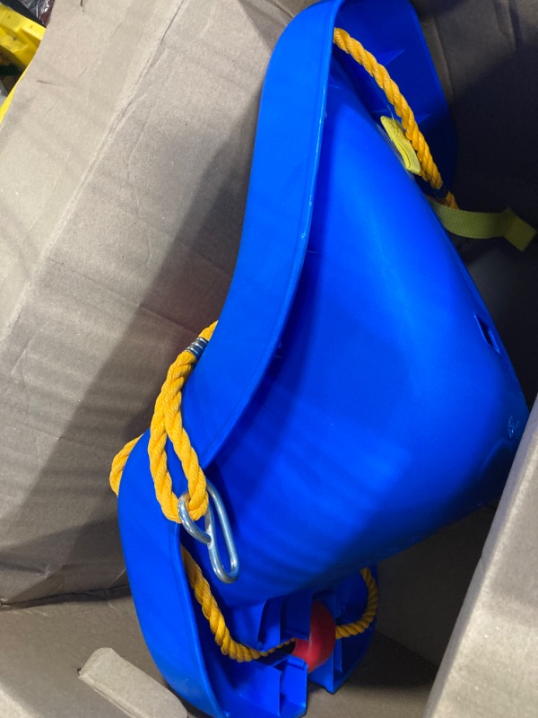 Photo 1 of Little Tikes Snug 'n Secure Blue Swing with Adjustable Straps, 2-in-1 for Baby and Toddlers Ages 9 Months - 4 Years