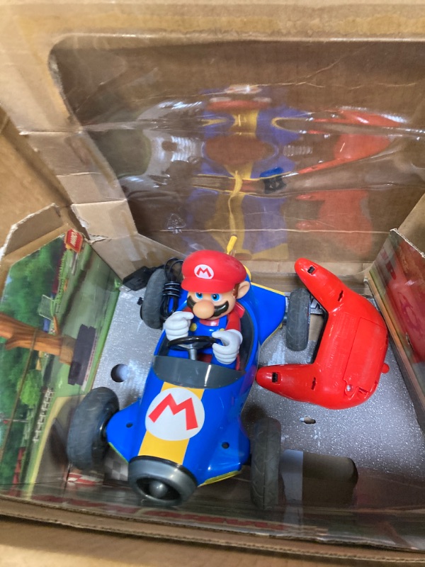 Photo 1 of Carrera 181066 RC Official Licensed Kart Mach 8 Mario 1: 18 Scale 2.4 Ghz Remote Radio Control Car with Rechargeable Lifepo4 Battery - Kids Toys Boys/Girls Mario Kart Mach 8 - Mario