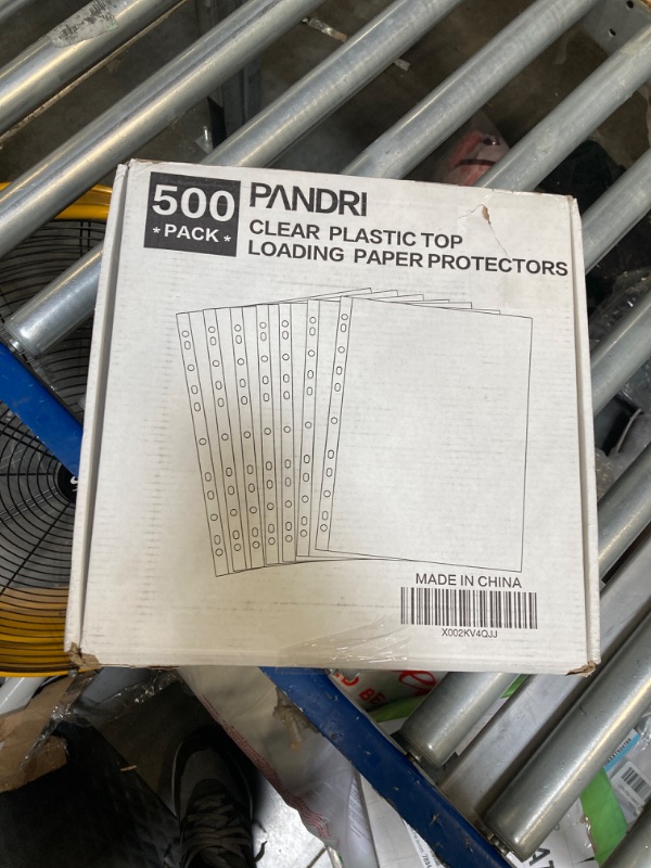 Photo 2 of Sheet Protectors, PANDRI 500 Pack Clear Heavy Duty Plastic Page Protectors Sheet Reinforced 11-Hole Fit for 3 Ring Binder Fits Standard 8.5 x 11 Paper, 9.25 x 11.25 Top Loaded, Acid Free