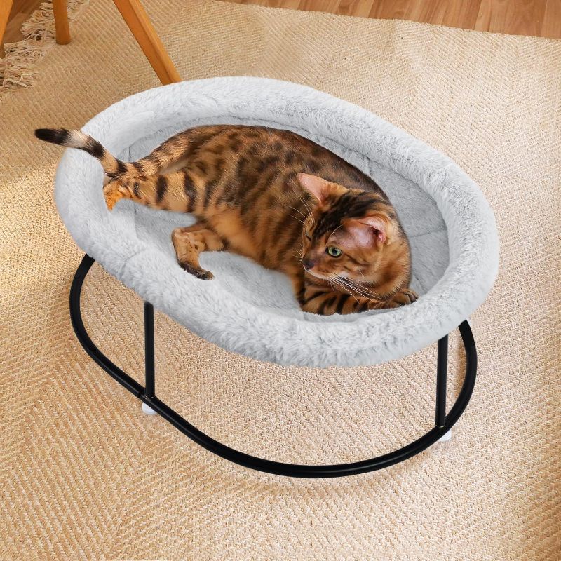 Photo 1 of **FRAME ONLY- NO CLOTH* Elevated Cat Bed for Indoor Cats, Fluffy Warm Cuddle Cat Bed 