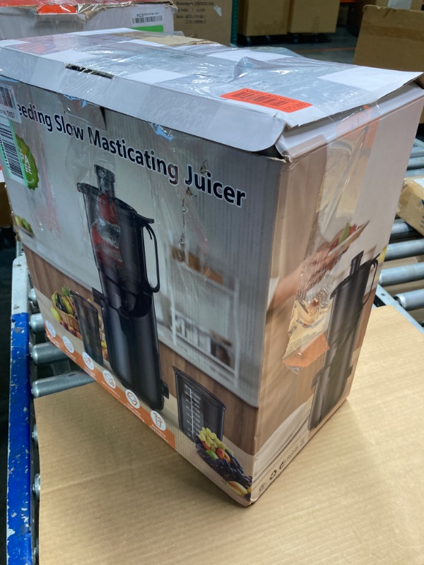 Photo 3 of Cold Press Juicer, Amumu Slow Masticating Machines with 5.3" Extra Large Feed Chute Fit Whole Fruits & Vegetables Easy Clean Self Feeding Effortless for Batch Juicing, High Juice Yield, BPA Free 250W