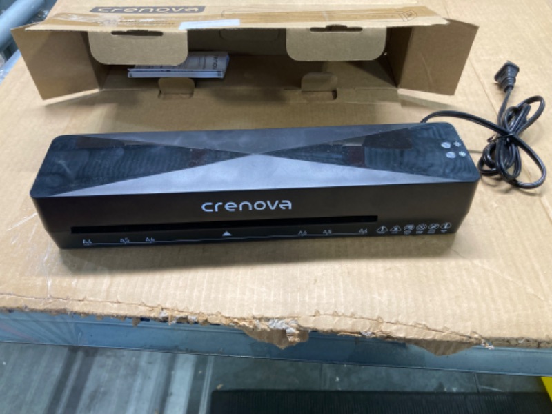 Photo 3 of Crenova A4 Laminator Machine 4 in 1 Personal Desktop Hot & Cold 9 Inch Thermal Laminator for Home Office School Business Use Black