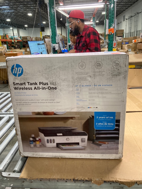 Photo 4 of HP Smart -Tank Plus 651 Wireless All-in-One Ink -Tank Printer, up to 2 Years of Ink in Bottles, Auto Document Feeder, Mobile Print, Scan, Copy, Works with Alexa (7XV38A)