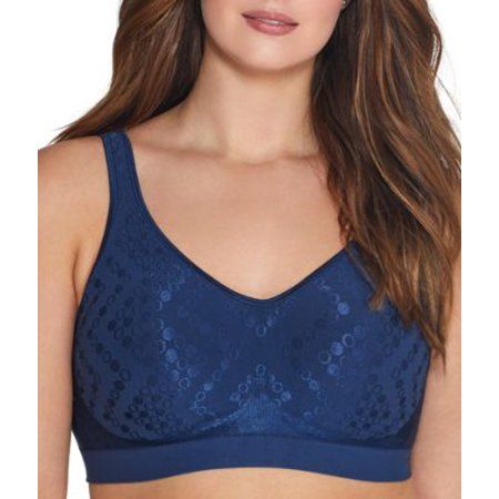 Photo 1 of Bali Women's Comfort Revolution Shaping Wirefree Bra in Blue (3488) | Size Medium | HerRoom.com
