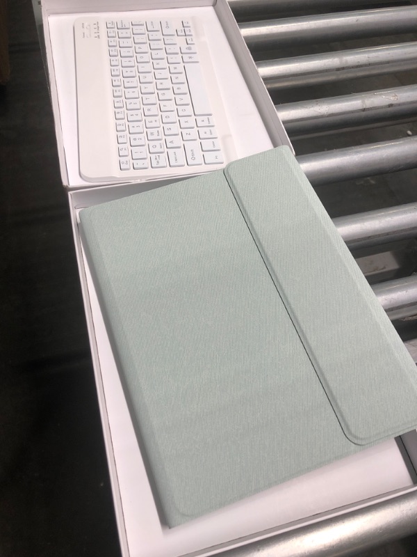 Photo 2 of Keyboard case for iPad 5th/6th Generation 2017/2018, 9.7 Inch iPad Air 2 Case with Keyboard, Removable Wireless Backlit Keyboard Detachable, Folio Smart Cover, Tablet Case with Pencil Holder Mint Green for iPad 5th 2017/iPad 6th 2018/Air 2th Mint Green fo