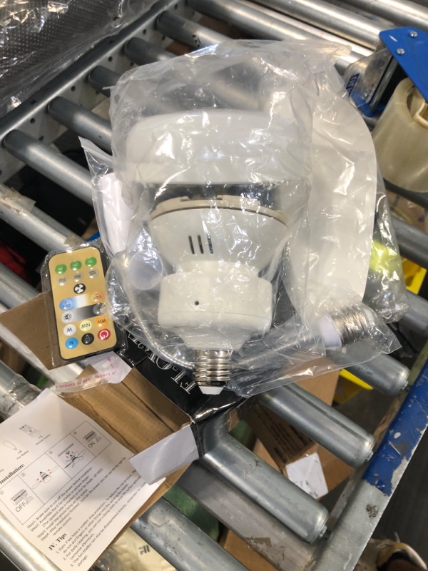 Photo 1 of Ceiling Fan With Light for Socket, 20.5’’ Wireless Silent Light bulb Fan with Extender, Easy to Install, E26/E27 base, 6,500K LED Bulb, Ceiling Fan for Bedroom/Kitchen/Garage/Balcony White Large