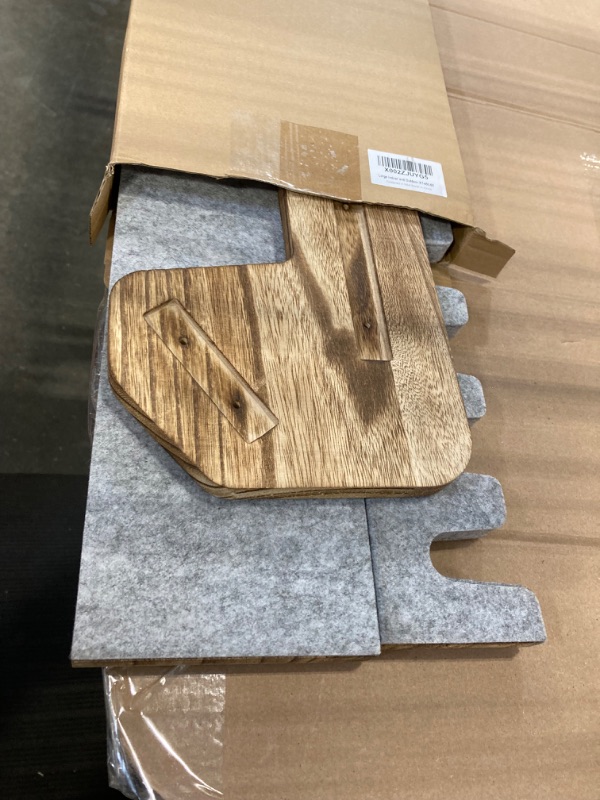 Photo 1 of Pure Wood Made Pistol Rack, Handgun Rack for Gun Cabinet Storage, Gun Safe Organizer Accessories, 6 Gun Holder with Carpeted Surface 6 Slots