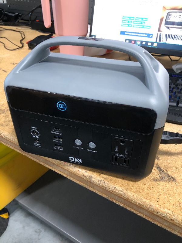 Photo 1 of ***DAMAGED***
Portable Power Station 300W. 268.8Wh (600W Surge) LiFePo4 Solar Generator with USB-C PD60W Fast Charge, 110V Pure Sine Wave AC Outlet Outdoor Quiet Generators for CPAP Home Use Camping Outage 300W-268.8Wh
