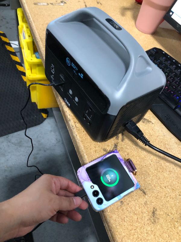 Photo 1 of ***DAMAGED***
Portable Power Station 300W. 268.8Wh (600W Surge) LiFePo4 Solar Generator with USB-C PD60W Fast Charge, 110V Pure Sine Wave AC Outlet Outdoor Quiet Generators for CPAP Home Use Camping Outage 300W-268.8Wh