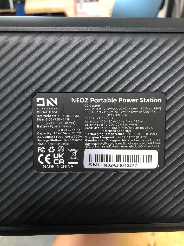 Photo 1 of ***DAMAGED***
Portable Power Station 300W. 268.8Wh (600W Surge) LiFePo4 Solar Generator with USB-C PD60W Fast Charge, 110V Pure Sine Wave AC Outlet Outdoor Quiet Generators for CPAP Home Use Camping Outage 300W-268.8Wh