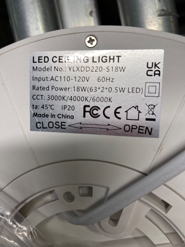 Photo 1 of Ceiling Light with Motion Sensor 2 Pack, Flush Mount LED Ceiling Light Fixture Wired, 18W, 1600LM, 8 Inch, Auto On/Off Close to Ceiling Light for Hallway Closet Pantry Bathroom Stairs Garage Shower 3000K/4000K/6000K(2 Pack) White