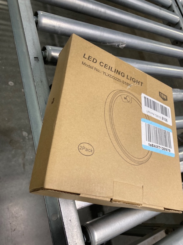 Photo 1 of Ceiling Light with Motion Sensor 2 Pack, Flush Mount LED Ceiling Light Fixture Wired, 18W, 1600LM, 8 Inch, Auto On/Off Close to Ceiling Light for Hallway Closet Pantry Bathroom Stairs Garage Shower 3000K/4000K/6000K(2 Pack) White