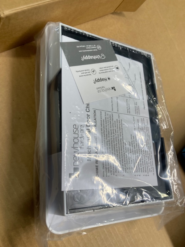 Photo 1 of Newhouse Hardware CHM3D Door Chime, White & Southwire 64267101 Red/White Bell Wire 25 Feet