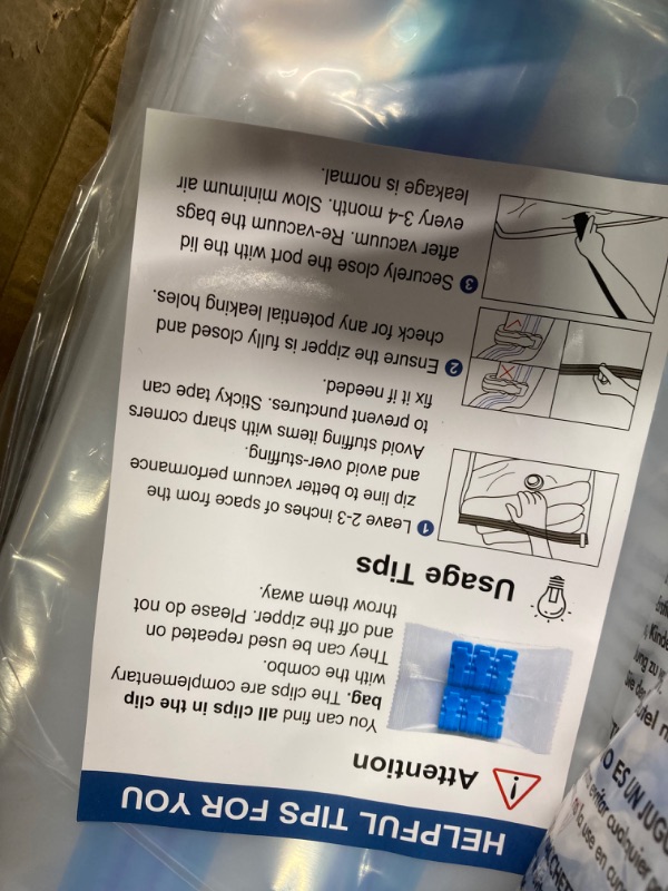 Photo 3 of 20 Pack Vacuum Storage Bags, Space Saver Bags (4 Jumbo/4 Large/4 Medium/4 Small/4 Roll) Compression for Comforters and Blankets, Sealer Clothes Storage, Hand Pump Included