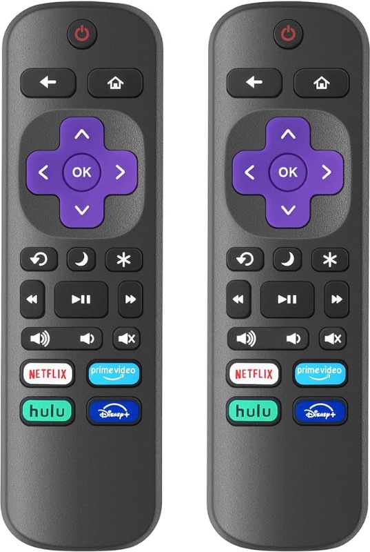 Photo 1 of 2 Pack Replacement Remote Controls for Roku Smart TV, Infrared Remote Only for Smart TV (Not Compatible with Roku Stick, Box or Speaker)