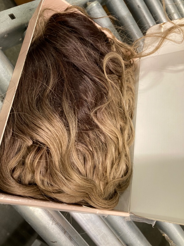 Photo 3 of LONAI Ombre Ash Blonde Wig, Side Part Short 14" Curly Bob Wig for Women, WIG002 Synthetic Wavy womens Wig for Daily Use Party - Ombre Ash Blonde 14 Inch Ombre Ash Blonde.
