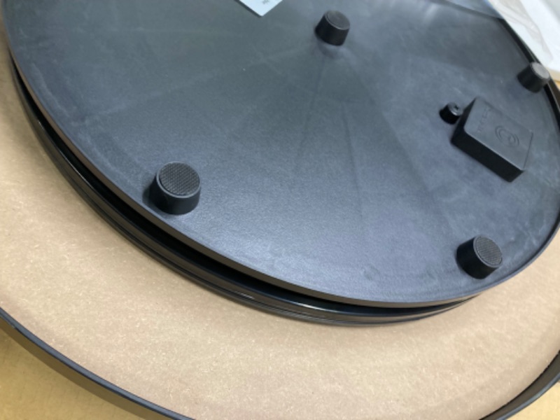 Photo 1 of fotoconic Black Electric Motorized Rotating Turntable Display Stand, 24 Inch / 60cm Diameter, 180 Lb Centric Loading for Shop Display Black 24", 180 Lb Max Loading