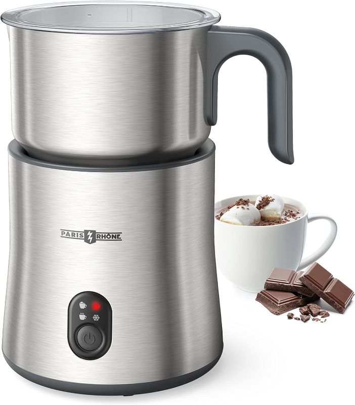 Photo 1 of ***FOR PARTS ONLY***Paris Rhône Milk Frother and Steamer, 4 in 1 Detachable Milk Warmer, 500ML Hot Chocolate Maker and Electric Milk Heater, Food Grade Stainless Steel, Hot/Cold Foam Maker, Dishwasher Safe