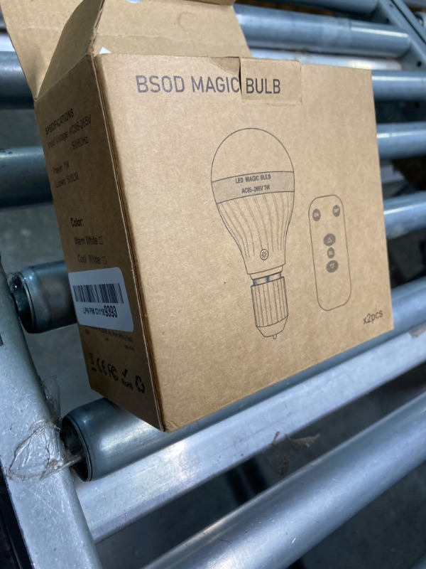 Photo 2 of ****USED*** BSOD Rechargeable Light Bulbs, LED Magic Bulb with Remote Controller Warm White Emergency Lamp Without Electricity Battery Operated Light Bulb E26 for Home Indoor Lighting (Warm White 2 Pack)