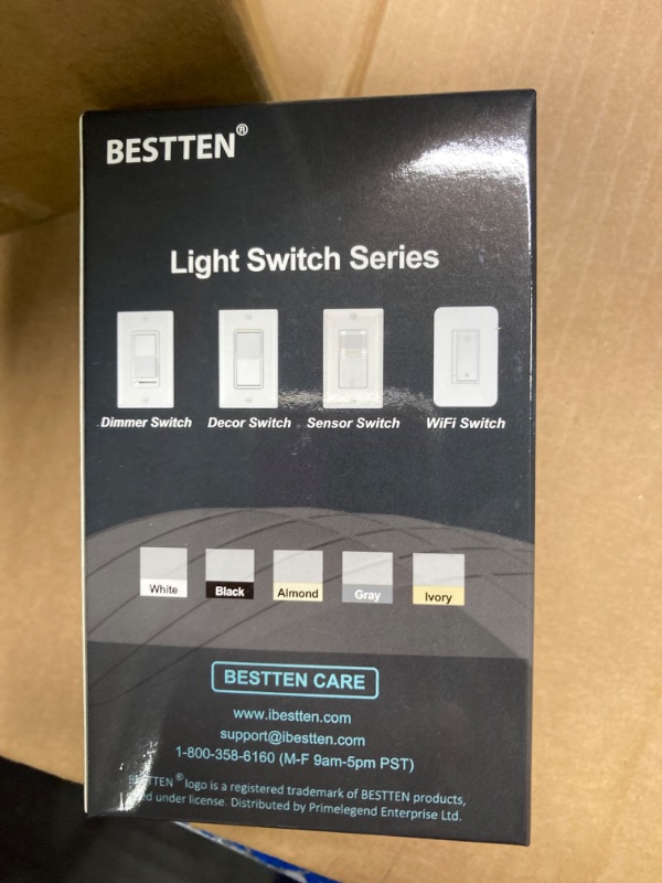 Photo 4 of [6 Pack] BESTTEN Rocker Dimmer Switch for Dimmable LED, Halogen and Incandescent Bulbs, Single-Pole or 3-Way, 120V, UL Listed, White Standard 1.White 6