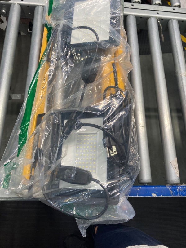 Photo 1 of Work Light with Stand 10000 Lumen LED Work Light 100W Dual Head with 14FT Power Cord, 6000K Daylight White, IP66 Waterproof, Adjustable Metal Tripod Up To 63" for Indoor, Outdoor?Repair Black