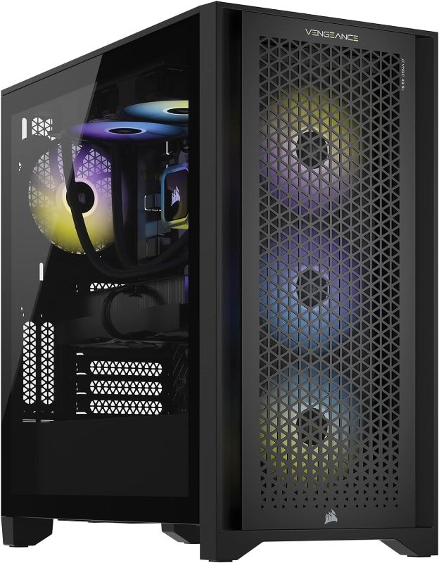 Photo 1 of ****USED**SOLD AS IS FOR PARTS ONLY***ALL SALES ARE FINAL**NO RETURNS**** Corsair Vengeance i7500 Series Gaming PC - Liquid Cooled Intel Core i9 14900KF CPU - NVIDIA GeForce RTX 4090 GPU - 64GB Vengeance RGB DDR5 Memory - 2TB M.2 SSD - Black