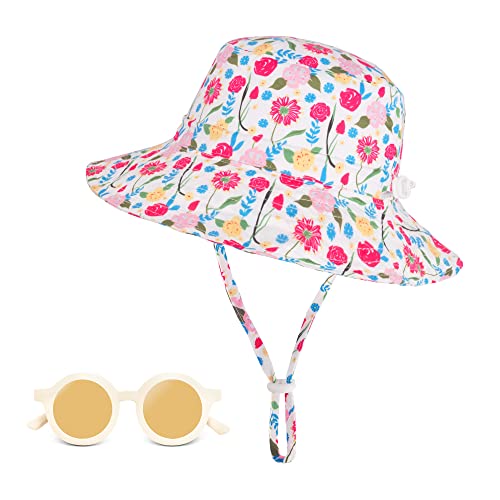 Photo 1 of baby bucket hat with sunglasses